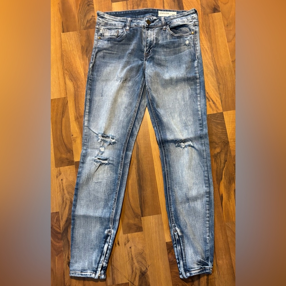 Pistola Light Blue Distressed Skinny Jeans